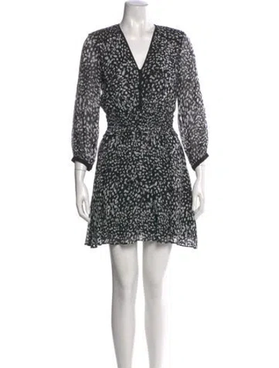 Pre-owned The Kooples Printed Mini Dress W/ Tags In Black