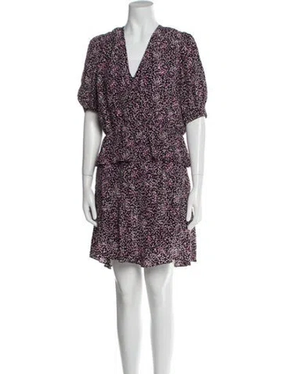 Pre-owned The Kooples Printed Ruffle Embellishment Skirt Set In Pink