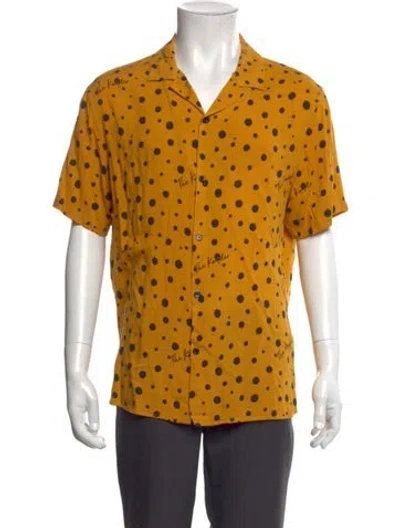 Pre-owned The Kooples Printed Short Sleeve Shirt In Yellow