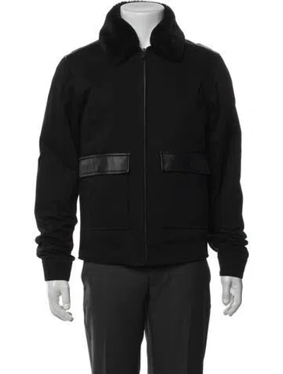Pre-owned The Kooples Puffer Coat In Black