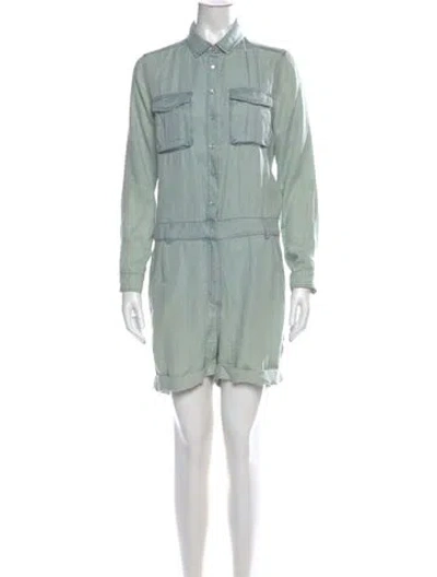 Pre-owned The Kooples Romper In Blue/green