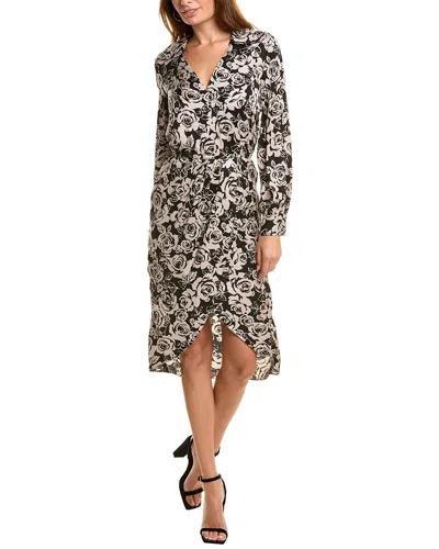 The Kooples Rose Midi Dress In Beige