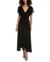 Shop The Kooples Ruffle Midi Dress In Black