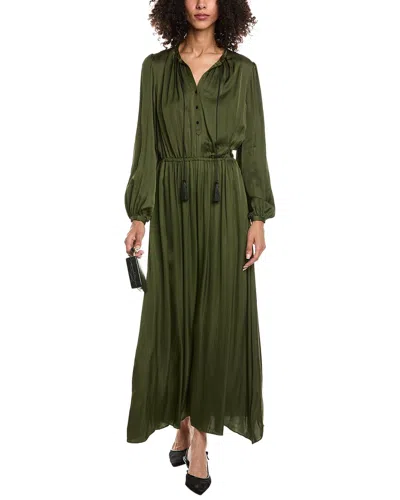 The Kooples Satin Maxi Dress In Brown