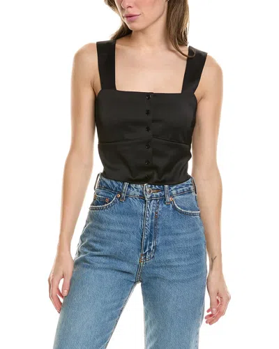 The Kooples Satin Top In Black