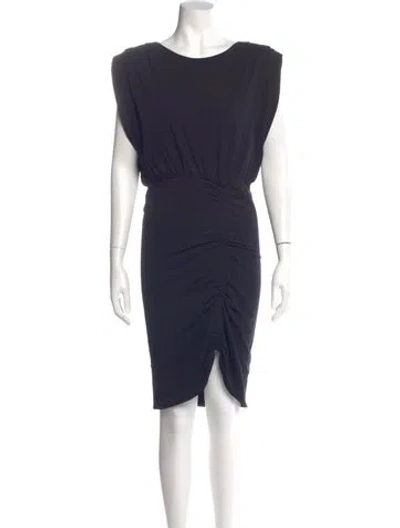 Pre-owned The Kooples Scoop Neck Knee-length Dress In Blue