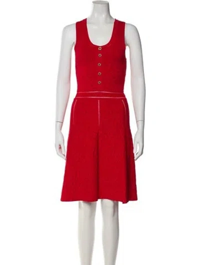 Pre-owned The Kooples Scoop Neck Knee-length Dress In Red