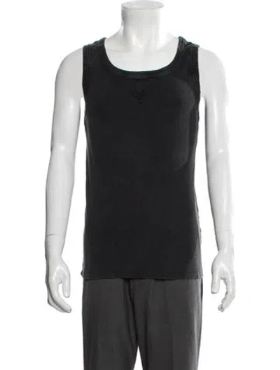 Pre-owned The Kooples Scoop Neck Sleeveless Tank In Black