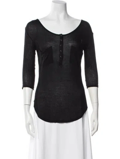 Pre-owned The Kooples Scoop Neck Sweater In Black