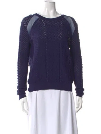 Pre-owned The Kooples Scoop Neck Sweater In Blue