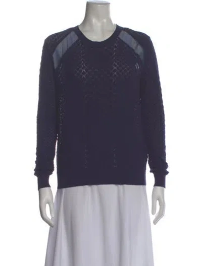 Pre-owned The Kooples Scoop Neck Sweater In Blue