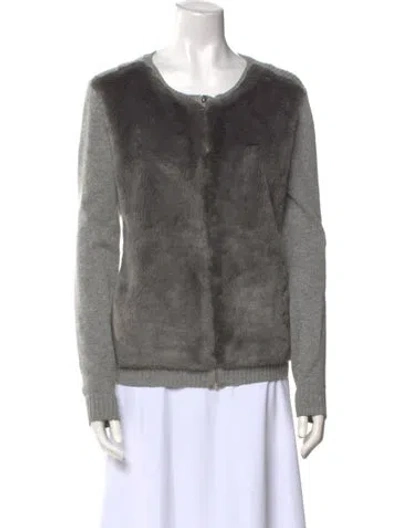 Pre-owned The Kooples Scoop Neck Sweater In Gray