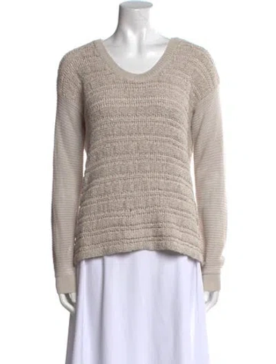 Pre-owned The Kooples Scoop Neck Sweater In Neutral