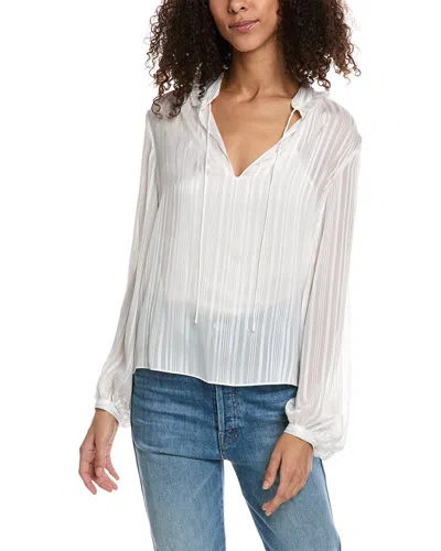 The Kooples Shadow Stripe Blouse In White