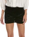 The Kooples Womens Bla55 Logo-embroidered Drawstring-waist Cotton Shorts In Black