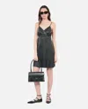 The Kooples Leather Mini Dress In Black