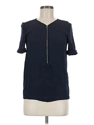Pre-owned The Kooples Short Sleeve Blouse In Blue