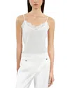The Kooples Silk Camisole In Ecru
