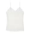 THE KOOPLES SILK LACE-TRIM CAMI TOP