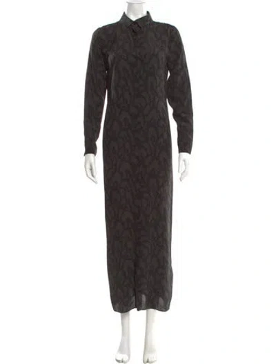 Pre-owned The Kooples Silk Long Dress W/ Tags In Multi