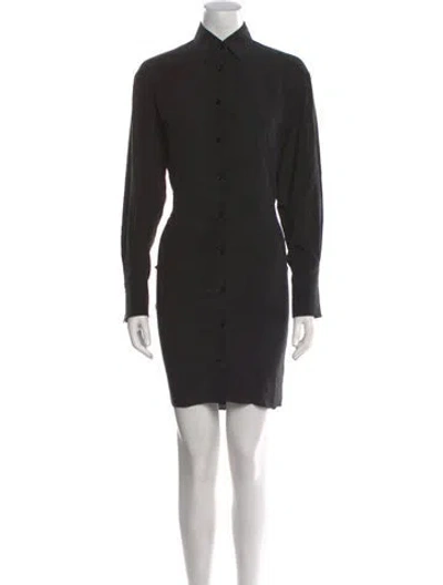 Pre-owned The Kooples Silk Mini Dress In Black
