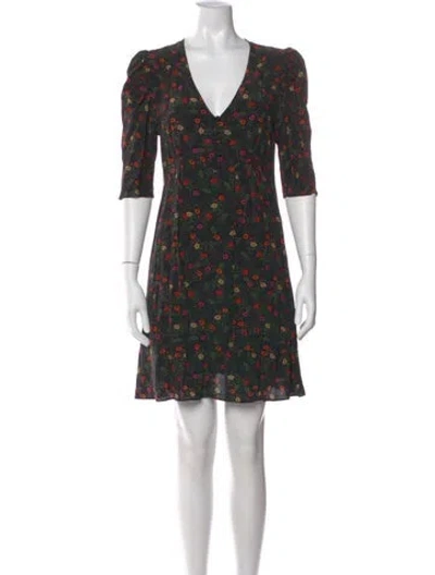 Pre-owned The Kooples Silk Mini Dress In Black