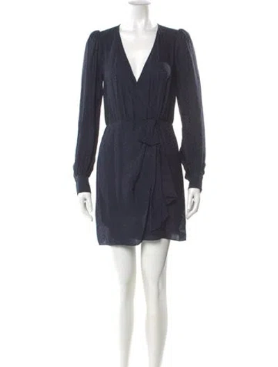 Pre-owned The Kooples Silk Mini Dress In Blue