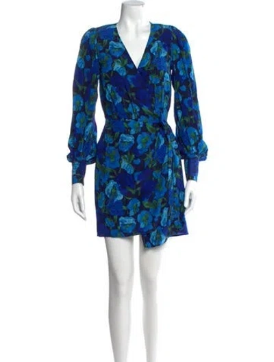 Pre-owned The Kooples Silk Mini Dress In Blue