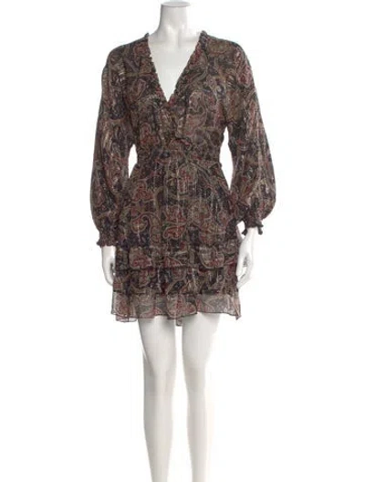 Pre-owned The Kooples Silk Mini Dress In Brown