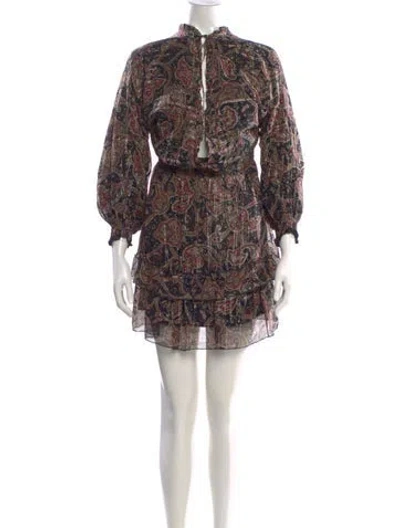 Pre-owned The Kooples Silk Mini Dress In Multi