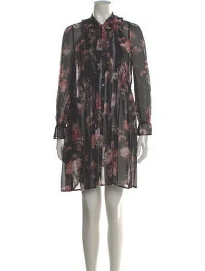 Pre-owned The Kooples Silk Mini Dress In Multi