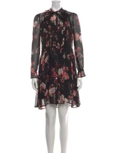 Pre-owned The Kooples Silk Mini Dress In Multi