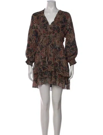 Pre-owned The Kooples Silk Mini Dress In Multi
