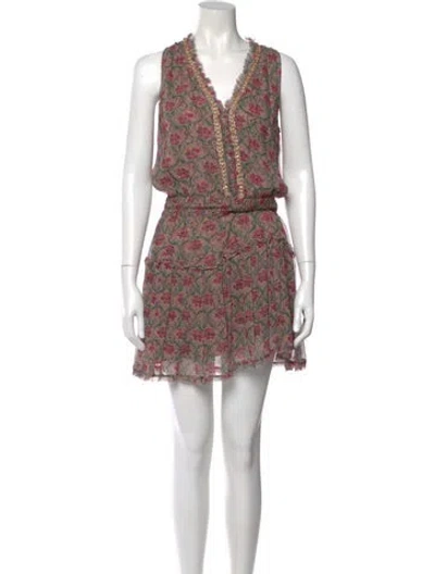 Pre-owned The Kooples Silk Mini Dress In Neutral