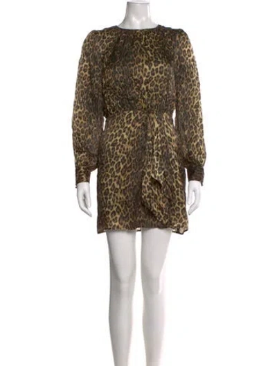Pre-owned The Kooples Silk Mini Dress In Neutral