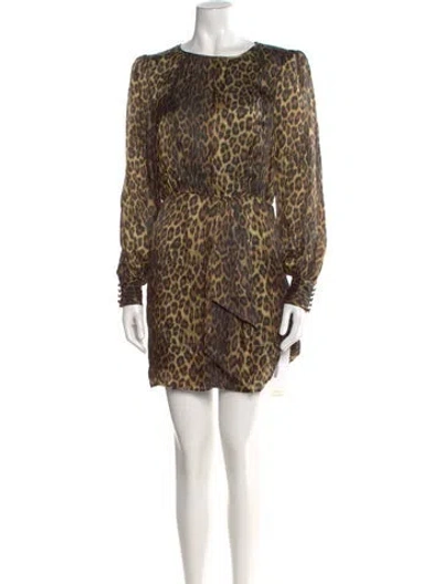 Pre-owned The Kooples Silk Mini Dress In Neutral