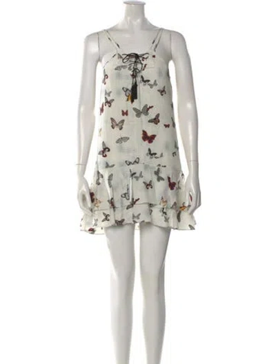 Pre-owned The Kooples Silk Mini Dress In Orange