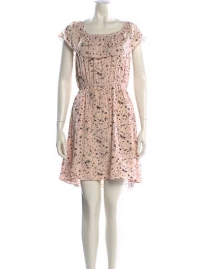 Pre-owned The Kooples Silk Mini Dress In Pink