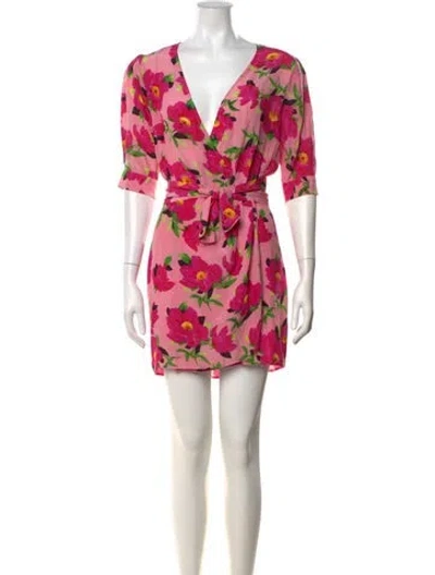 Pre-owned The Kooples Silk Mini Dress In Pink