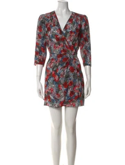 Pre-owned The Kooples Silk Mini Dress In Red
