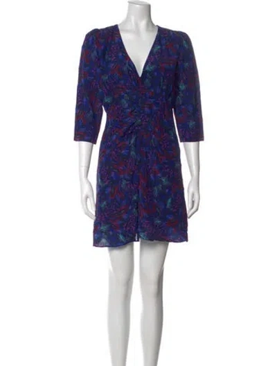 Pre-owned The Kooples Silk Mini Dress W/ Tags In Blue