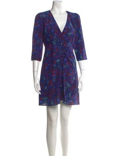 Pre-owned The Kooples Silk Mini Dress W/ Tags In Blue
