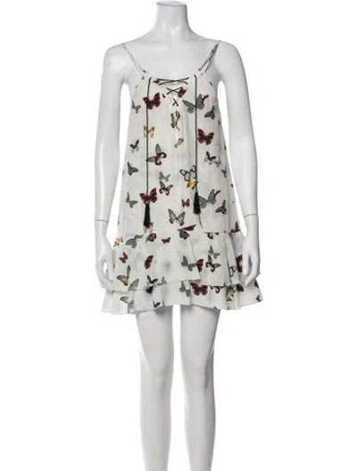 Pre-owned The Kooples Silk Mini Dress In White