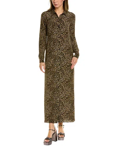 The Kooples Silk Shirtdress In Multi