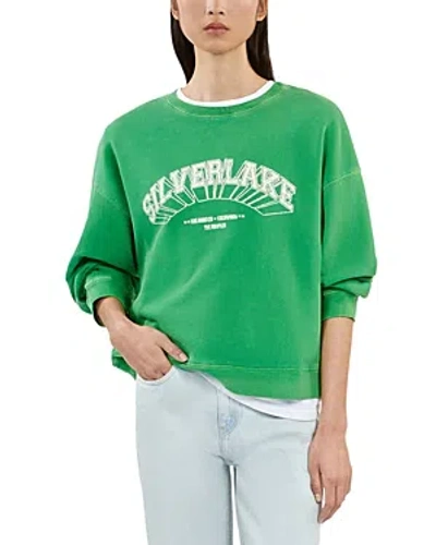 The Kooples Silverlake Graphic Sweatshirt In Green