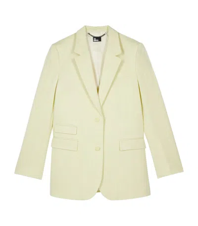 The Kooples Single-breasted Blazer In Yellow