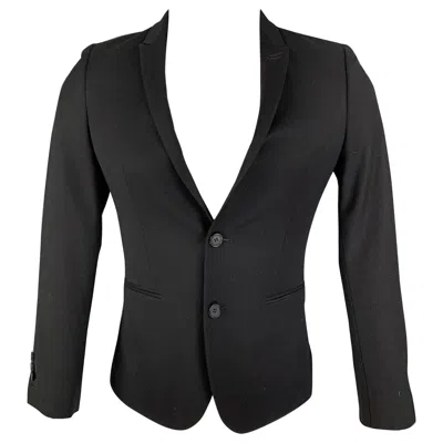 Pre-owned The Kooples Size 34 Size Black Wool Single Breasted Sport Coat