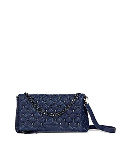 The Kooples Skull Stud Leather Shoulder Bag In Black
