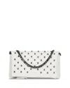 The Kooples Womens Off White Skull-embellished Quilted Small Leather Clutch Bag In White