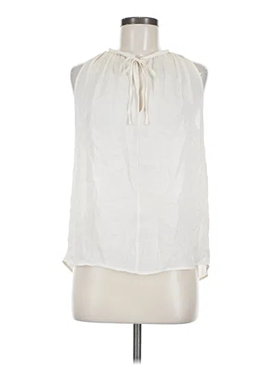 Pre-owned The Kooples Sleeveless Silk Top Ivory Halter Neckline Tops In White